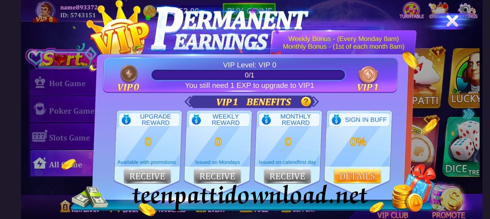 VIP Club In Rummy Perfect App 