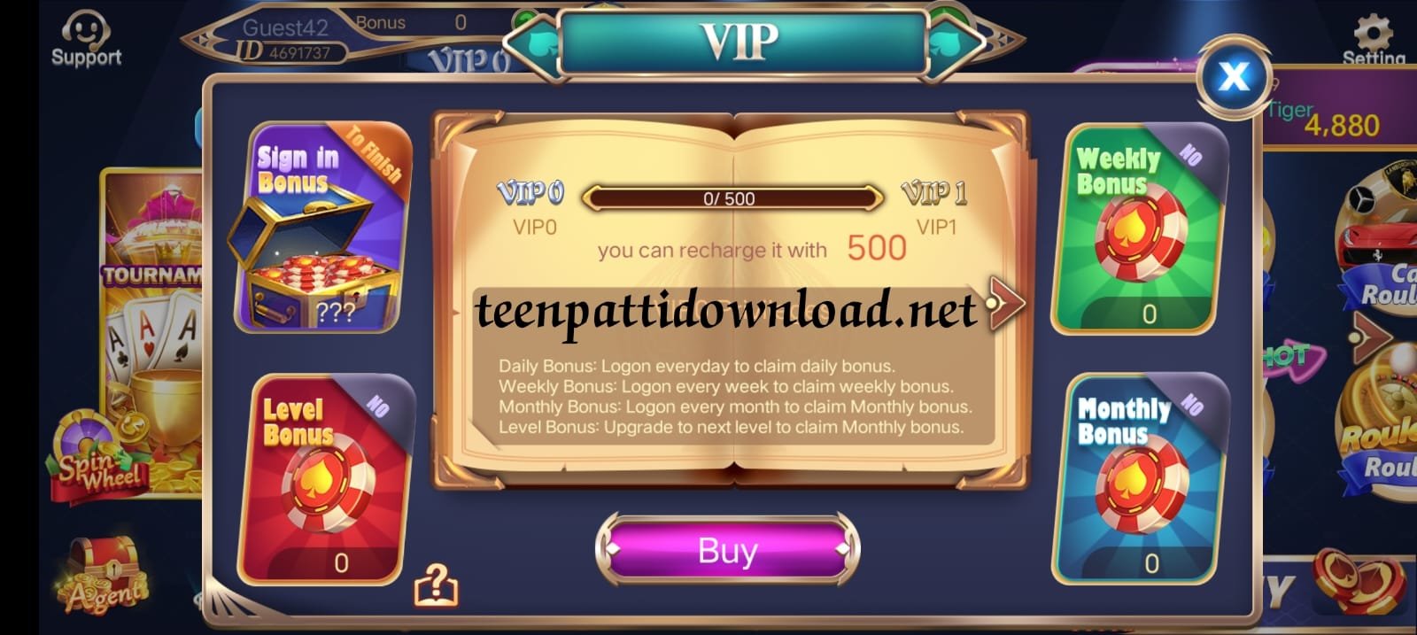 VIP Program In Teen Patti Go Application