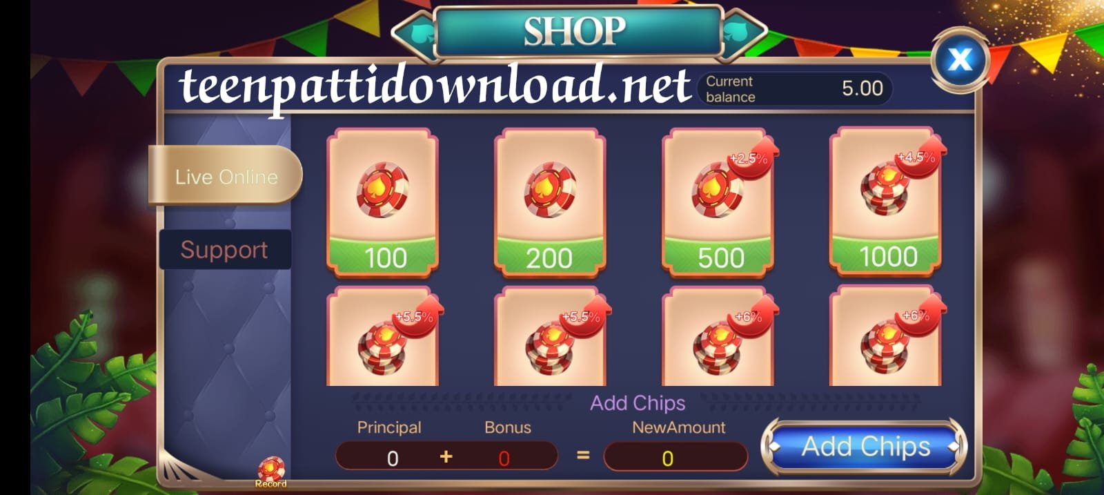 Add Money In Teen Patti Go Application