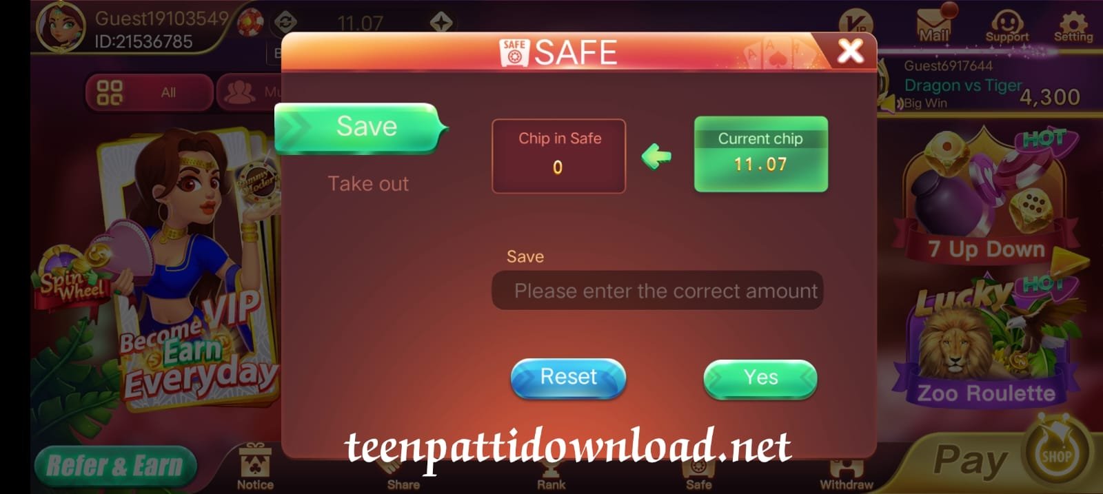 Rummy Modern App Safe Button Program